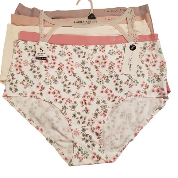 Laura Ashley NWT 5 pack no‎ show super soft panties L - Picture 1 of 9